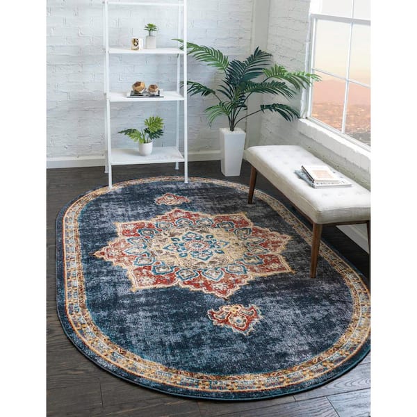 Utopia Helios Dark Blue 5' 0 x 8' 0 Area Rug