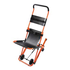Manual Stair Chair 350 lbs. Load Capacity Foldable Hand Truck Emergency Stair Wheelchair w/ 4 Wheels for Elderly
