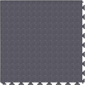FlooringInc Gray Coin 20.5" W 20.5" L X .177" T Flexible PVC Garage Tiles (8 Tiles/23.35 sq.ft)