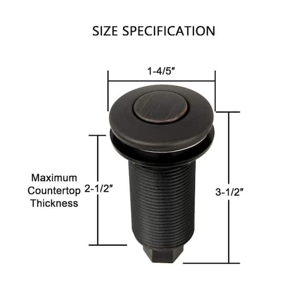 Akicon Oil Rubbed Bronze Garbage Disposal Air Switch with Air Hose  AK79001-ORB The Home Depot