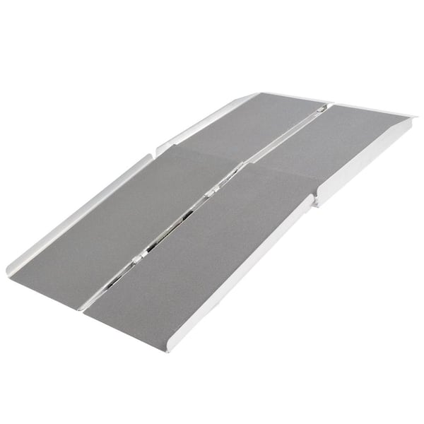 SILVER SPRING 5' L x 30" W Aluminum Portable Multi-Fold Ramp-600 lb. Weight Capacity