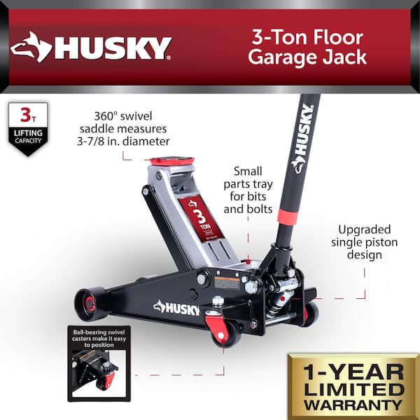 Husky 3 Ton Garage Jack HD00107NUJ-HV-TH - The Home Depot