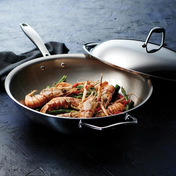 Tramontina Tri-Ply Clad 12 in Stainless Steel Wok 80116/046DS