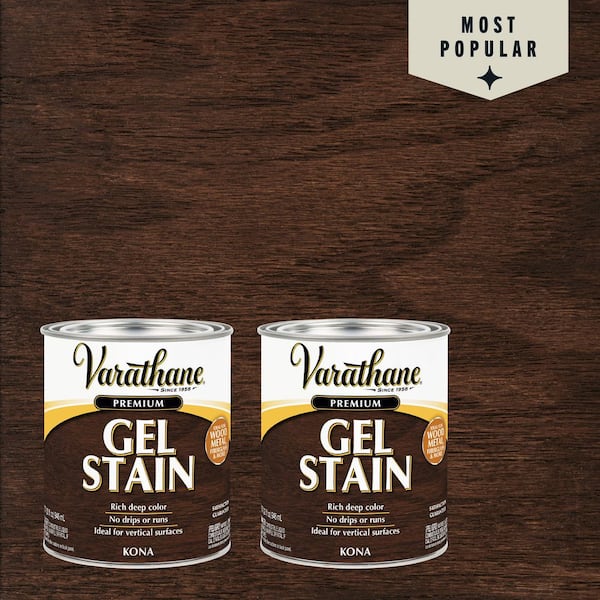 1 Quart Kona Semi-Transparent Interior Wood Gel Stain (2-Pack)