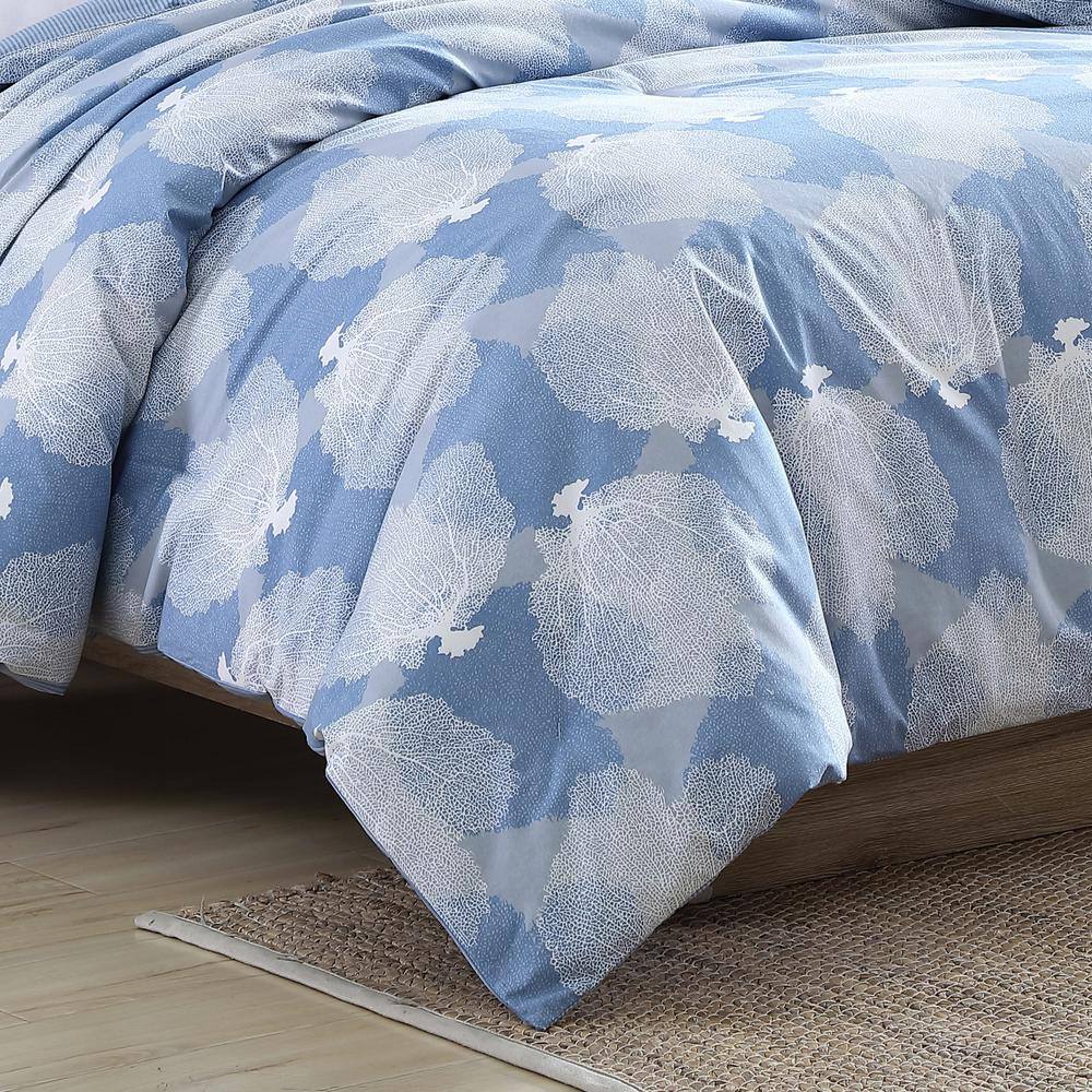 Tommy Bahama Ohana 5-Piece Blue Botanical Cotton King Bonus Comforter Set - 3