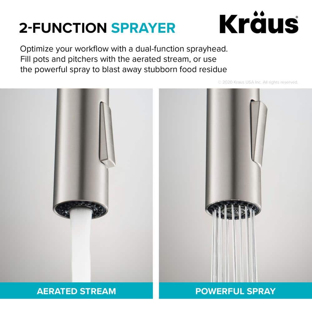 Brushed Brass High-Arc Single Handle Pull-Down Kitchen Faucet