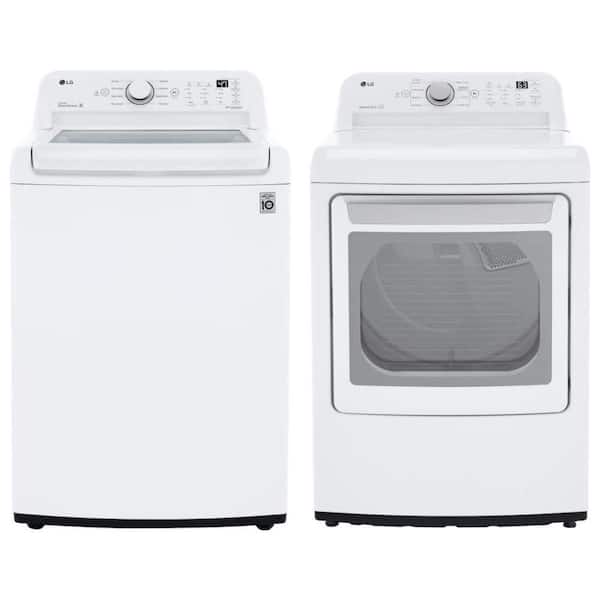 4.5 cu. Ft. White Top Load Washer with NeveRust Drum and 7.3 Cu. Ft. White Dryer Set