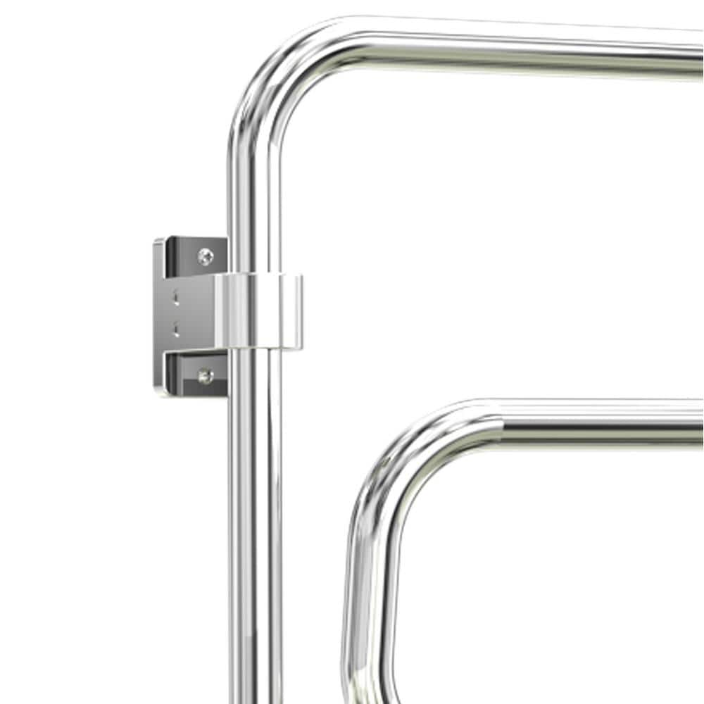 Polished Chrome Wall Mounted 4-Bar Towel Warmer