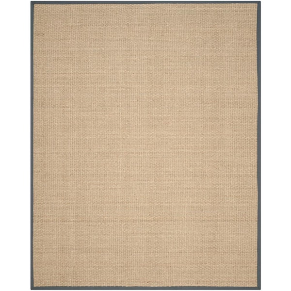SAFAVIEH Natural Fiber Beige/Dark Gray 8 ft. x 10 ft. Border Area Rug