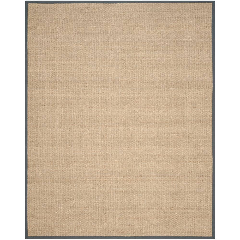 Gray 14x10 Rug SAFAVIEH Natural Fiber Natural/Dark Gray 10 ft. x 14 ft. Border Woven ...