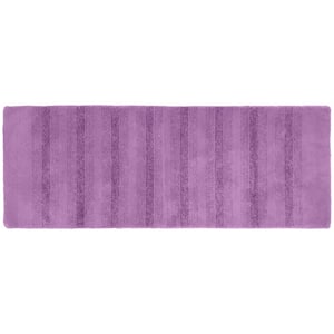 Essence Purple 22 in. x 60 in. Washable Bathroom Accent Rug
