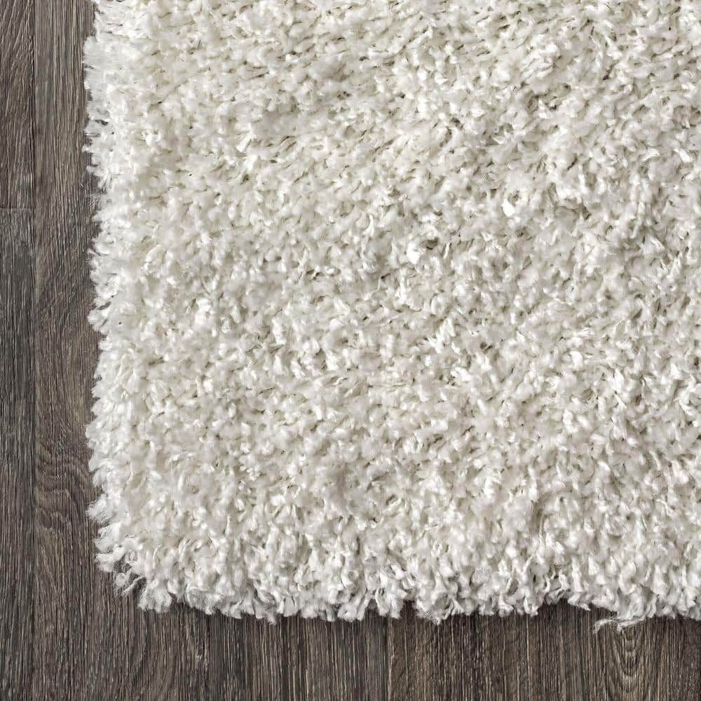 Mercer White Shag Plush Reversible Area Rug 3x5