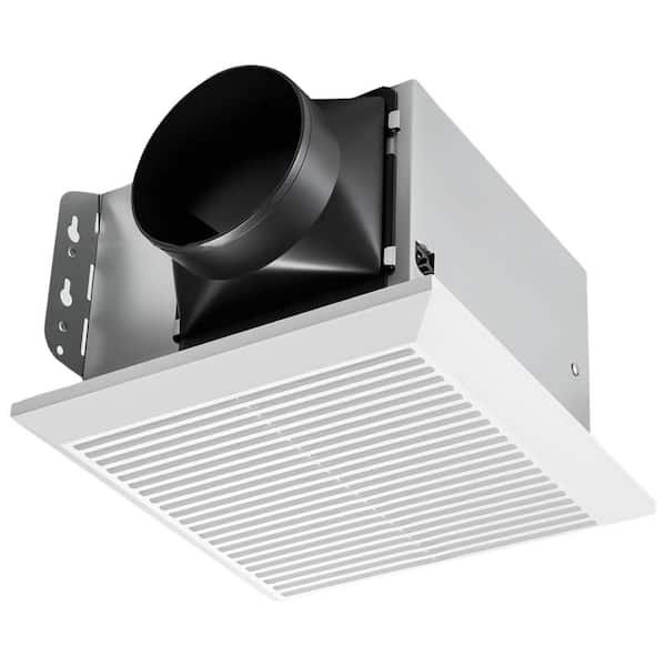 110 CFM White Electric Ceiling or Wall Mount Bathroom Exhaust Fan, 7.68 x 9.25 in.