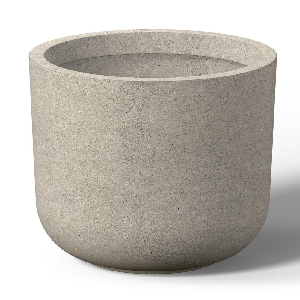 9.5 in. Small Light Gray(Enhanced Core) Concrete Round Planter/Pot with Drainage Holes price history on PriceWatchPro