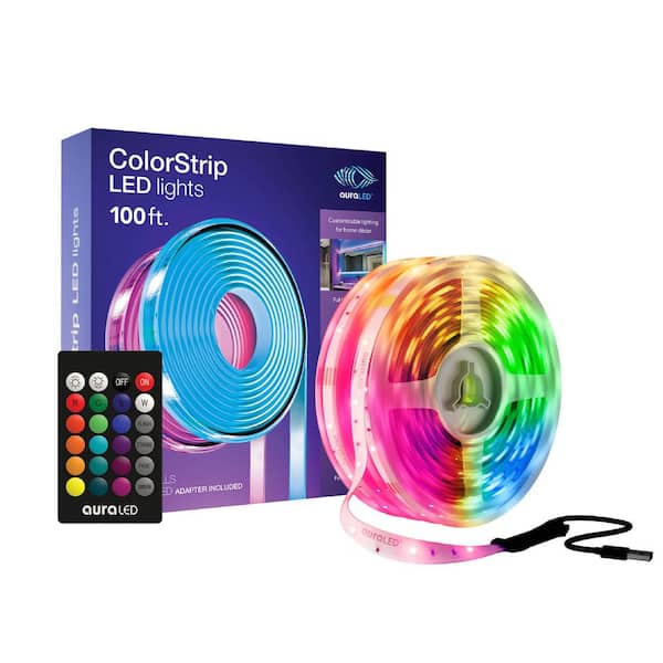 100 ft. USB Plug-in Dimmable Cuttable Color Changing Integrated LED Strip Light