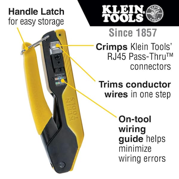 Compact Pass-Thru Modular Crimper with CAT5E Data Plugs (20-Pack)