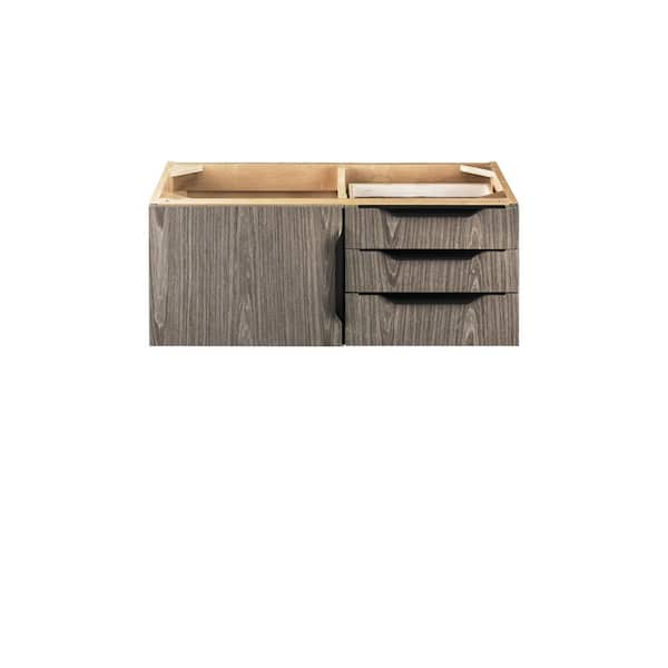 James Martin Vanities Columbia 35.5 in. W x 18.8 in. D x 14.3 in. H Single Bath Vanity Cabinet without Top in Ash Gray