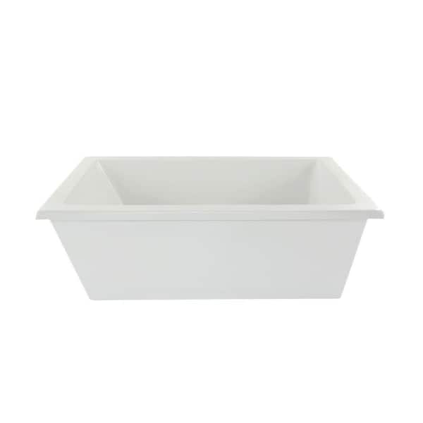 Annapolis 72 in. Acrylic Flatbottom Air Bath Bathtub in White