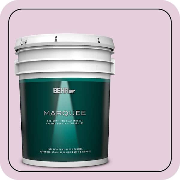 BEHR MARQUEE 5 gal. #680C-3 Rose Glow Semi-Gloss Enamel Interior Paint & Primer