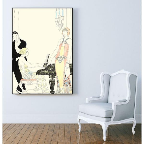 Unbranded 30 in. x 40 in. "Arte Deco Fashion I" by Unknown Framed Wall Art
