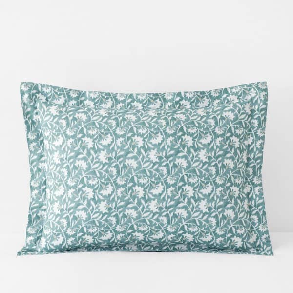 Company Cotton Ellary Vine Green Multi Plaid Cotton Percale Standard Sham