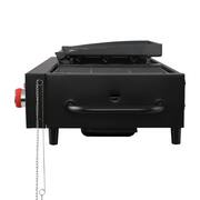 4-Burner Portable Propane Tailgater Grill Griddle Combo in Black
