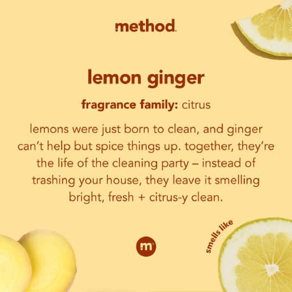 Method 25 oz. Lemon Ginger Squirt + Mop Hard Floor Cleaner (6-Pack) 317917  - The Home Depot