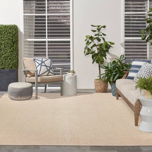 Tulum Cream 8 ft. x 10 ft. All-over design Contemporary Area Rug