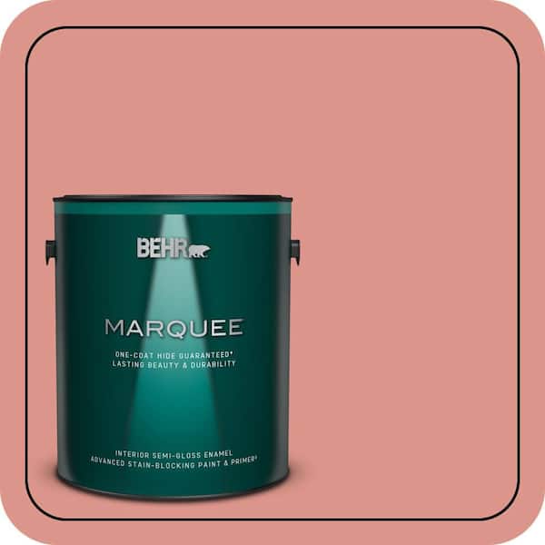 BEHR MARQUEE 1 gal. #180D-4 Coral Serenade Semi-Gloss Enamel Interior Paint & Primer