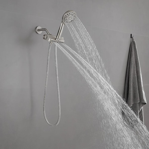 BWE Dual-Function 10-Spray Wall Mount Handheld Showerhead 1.8 GPM