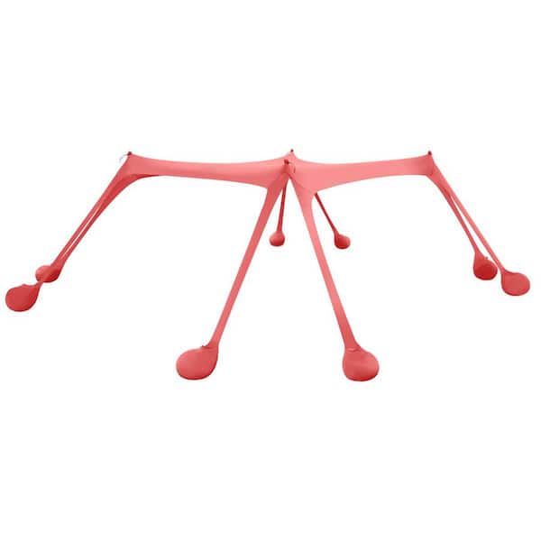 Beach Tent, 10 ft. x 10 ft. Pink Camping Canopy Shade UPF50-Plus With 8-Sandbags, Stability Poles, Ground Pegs, Shovels