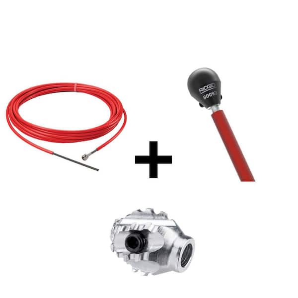 FlexShaft Repair Coupling for 1/4 in. (6mm) Cable with Small Retrieval Magnet and Penetrating Ball Head Bundle