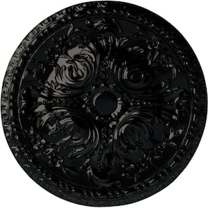 19-5/8 in. x 3/4 in. Amelia Urethane Ceiling Medallion (Fits Canopies upto 2-3/8 in.), Black Pearl