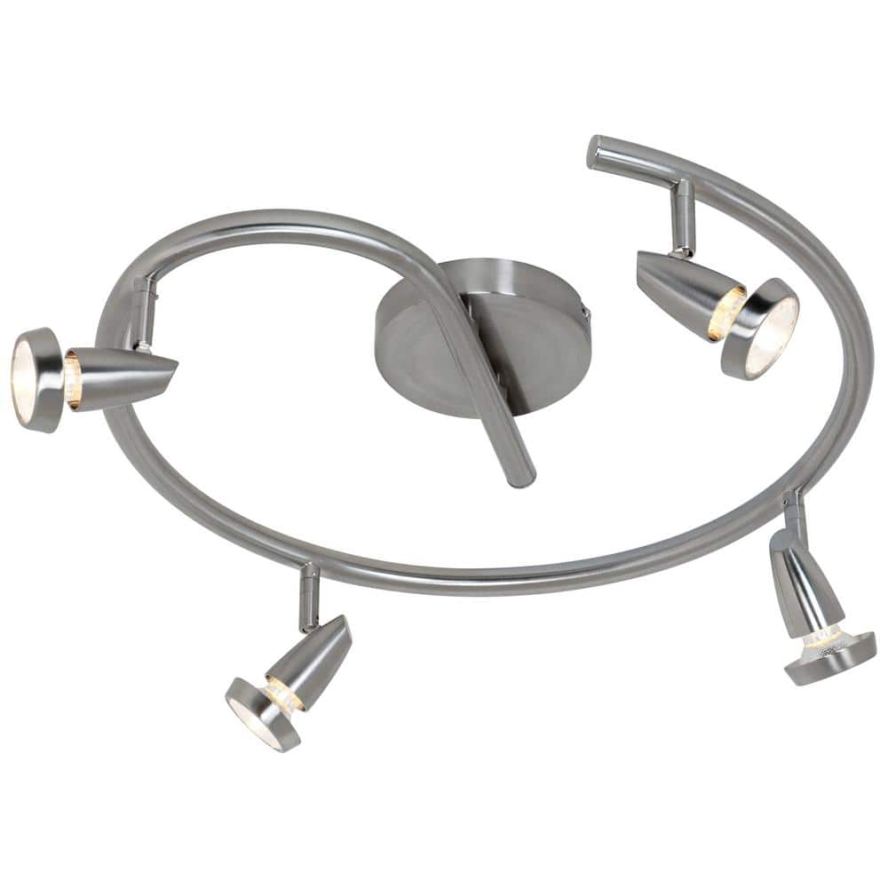 Mirage 4-Light Brushed Steel Cluster Spotlight