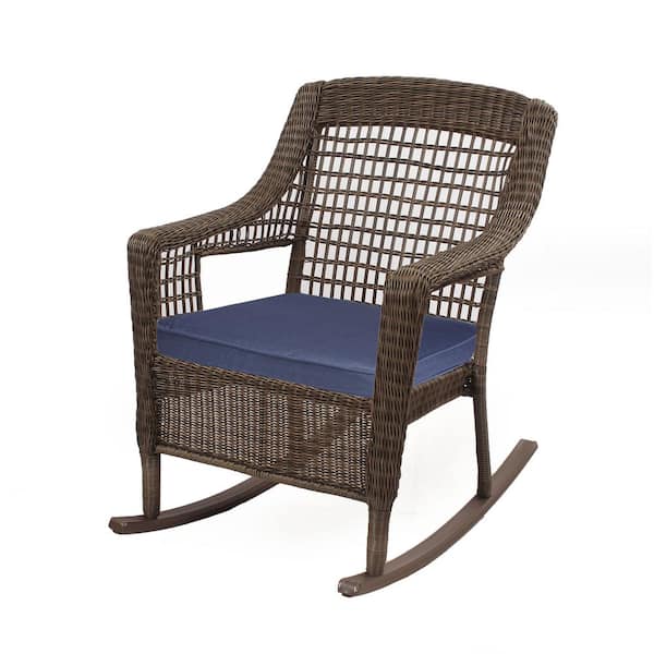 Hampton Bay Spring Haven 19 X Outdoor Rocking Chair Replacement Cushion In Midnight Blue 89 20312mb The Home Depot Hampton Bay Spring Haven 19 X, Outdoor Seat Cushions For Rocking Chairs