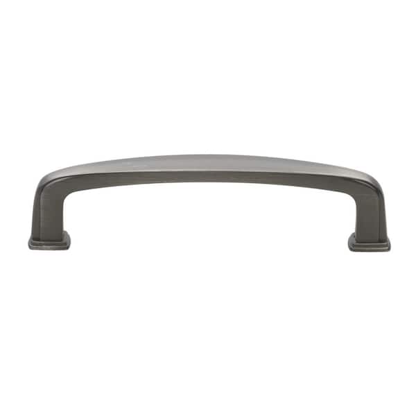 GlideRite 3-3/4 in. Center-to-Center Satin Pewter Deco Cabinet Pulls (10-Pack)