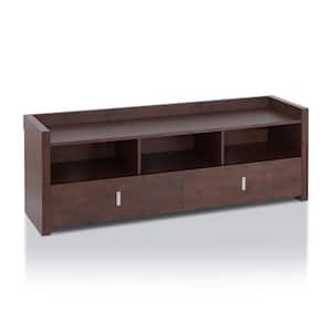Ditte 20.5 in. H Vintage Walnut TV Stand with 2-Drawer Fits TV's up to 69 in. with Cable Management