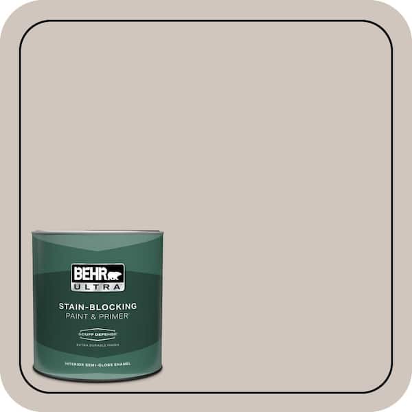 BEHR ULTRA 1 qt. #PWN-71 Smoked Umber Extra Durable Semi-Gloss Enamel Interior Paint & Primer