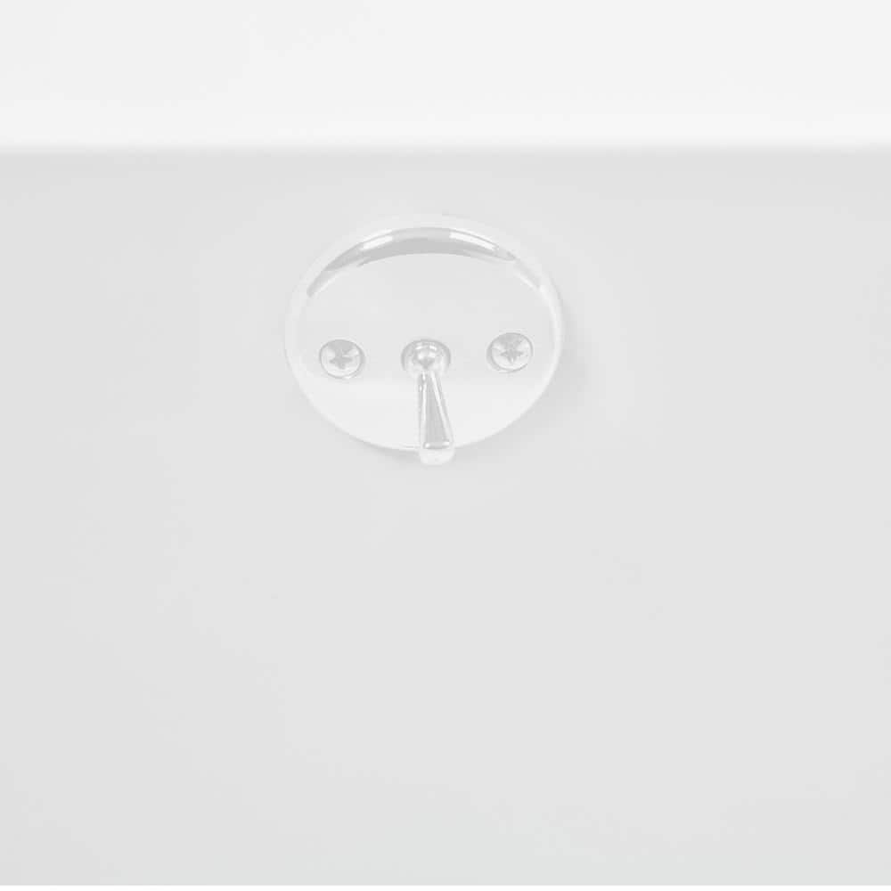 60" x 32" Glossy White Acrylic Drop-In Soaking Bathtub