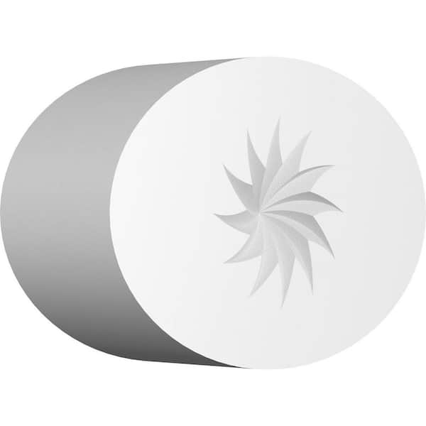 Ekena Millwork 3 in. W x 2 in. H x 1 in. P Standard Dalton Spiral Rosette With Square Edge