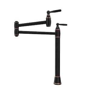 Deck Mounted Pot Filler with Lever Handle in Oil Rubbed Bronze