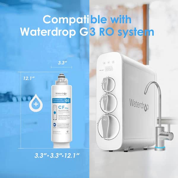 Waterdrop MNR35 Remineralization Water Filter Cartridge for Reverse Osmosis  System G3, G2P600, D6, G2 B-WD-MNR35 - The Home Depot