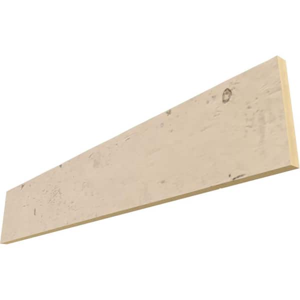 Ekena Millwork Endurathane 1 in. H x 4 in. W x 8 ft. L Knotty Pine Driftwood Faux Wood Beam Plank