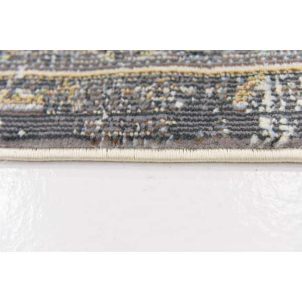 Unique Loom La Cabana Baracoa Rug Fume Gray/Brown 2' 7 x 10