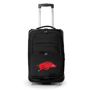 NCAA Arkansas 21 in. Black Carry-On Rolling Softside Suitcase