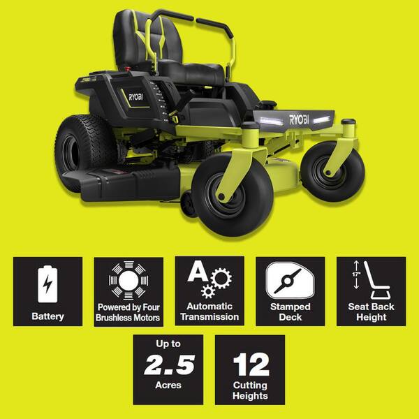 RYOBI 42 in. 75 Ah Battery Electric 