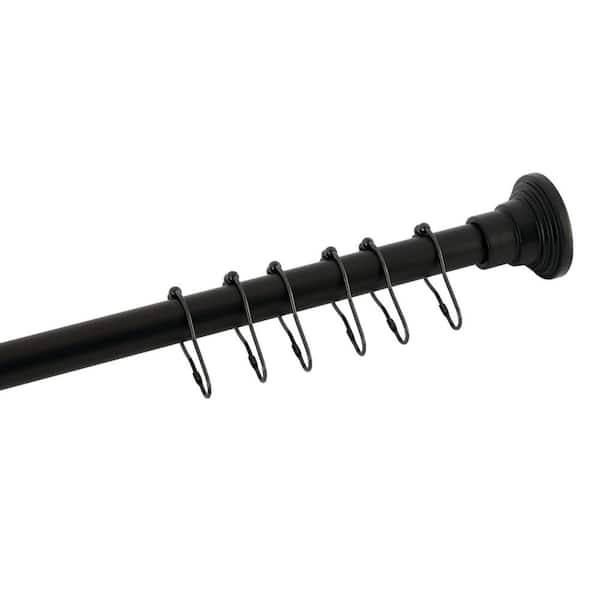 Edenscape 60 in. Adjustable Curved Shower Curtain Rod in Oil Rubbed Bronze