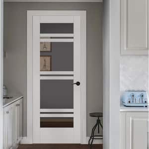 32 in. x 80 in. MODA Primed PMC1071 Solid Core Wood Interior Door Slab w/Clear Glass