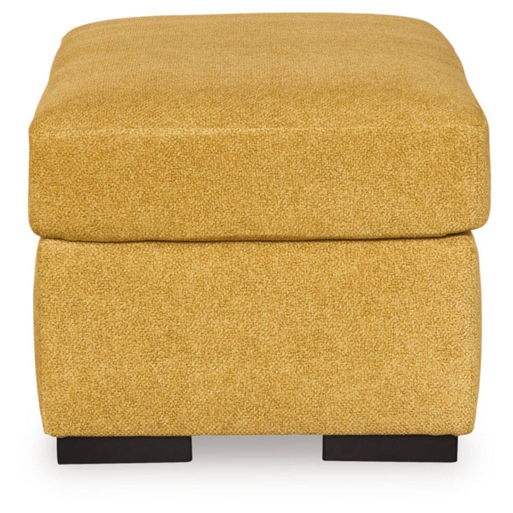 Sunflower Yellow Modern Upholstered Ottoman Pouf