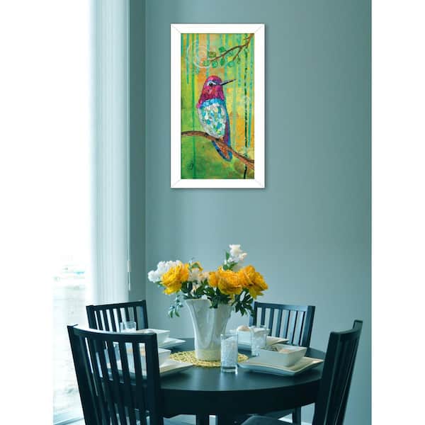 TrendyDecor4U 12 in. x 6 in. "Anna's Hummingbird" by Lisa Morales, Printed Framed Wall Art